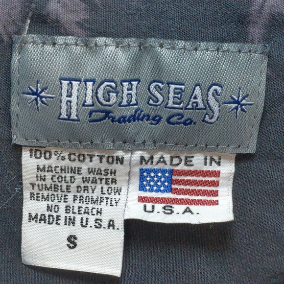 High Seas Trading Co. Airplanes & Palm Trees Button Up Men's Shirt, Size Small - Picture 6 of 6